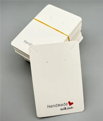 Modni dodaci Čestitke Naušnice Naušnice Ogrlica Univerzalna ambalaža Papirna kartica Korejske naušnice Display Card S jedne strane obložena ploča od slonovače Fbb papir